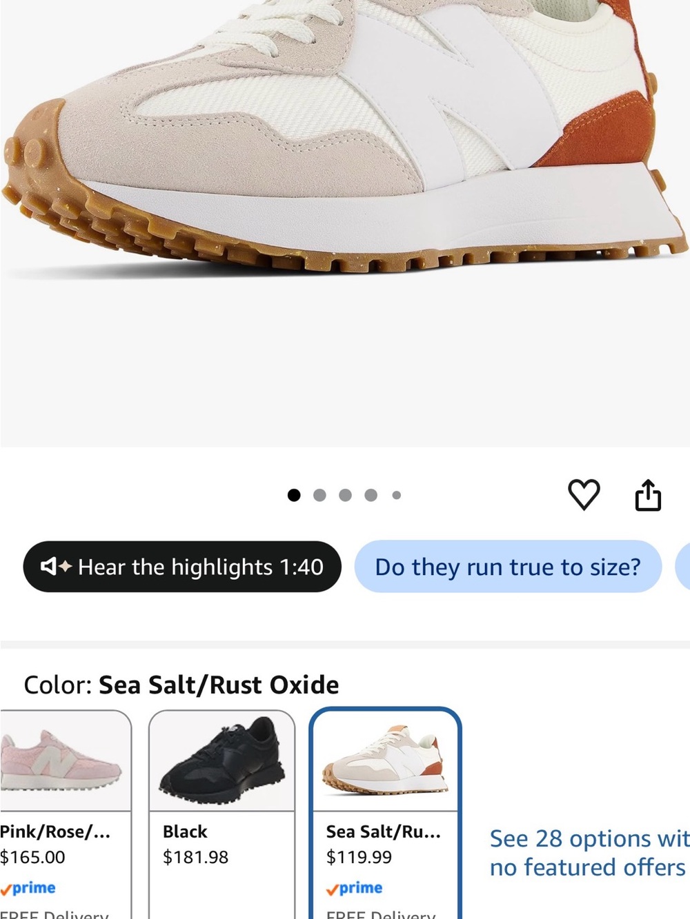 New Balance Sea Salt and Rust Oxide Women's Sneakers